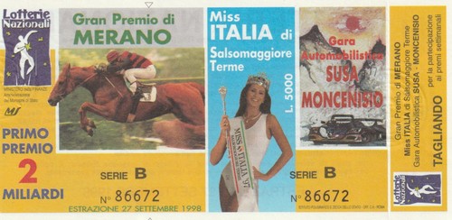 Biglietto lotteria - -,
