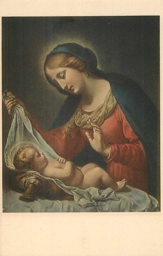 Cartolina madonna con - -,