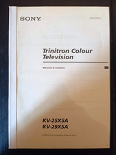 SONY BLACK TRINITRON KV-29X5A TV TELEVISION MANUALE SERVIZIO ITALIANO