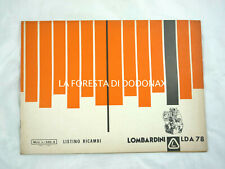 TRATTORE D'EPOCA MANUALE RICAMBI  MOTORE agricolo LOMBARDINI LDA 78 AGRICOLTURA