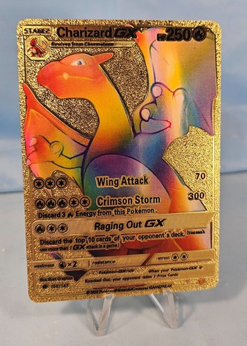 Pokemon gold foil charizard - gold,