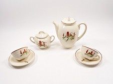 Servizio da tè in ceramica vintage SCI Laveno tête-à-tête direttore Andlovitz
