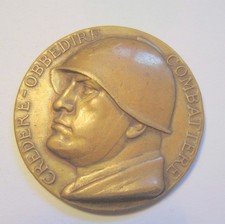 Medaglia discorso di Mussolini