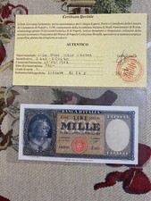 1000 Lire Medusa Del 25/09/1961 FDS- Con Perizia