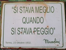 TARGA Benito Mussolini Duce