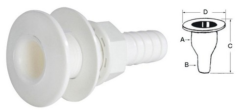 Scarico mare plastica bianca - a,