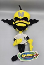 Peluche Crash Bandicoot Dr. Neo Cortex super raro Kellytoy Y2K con etichetta 2005 vintage