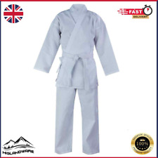 Bambini Abito da Karate Gi Policotone Leggero Uniforme Bianco + Cintura Gratis