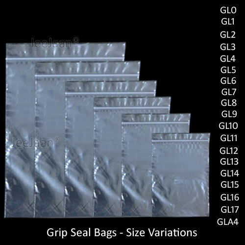 Grip seal bags self - self, resealable
