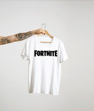 TSHIRT FORTNITE MAGLIA MAGLIETTA COTONE 100% BIMBO BIMBA BIANCO NERA