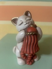 Thun Gatto Bianco Lene Fuori Produzione,cm 17, Senza Scatola Originale