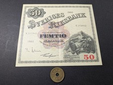 Banconota Svezia 1960 grande