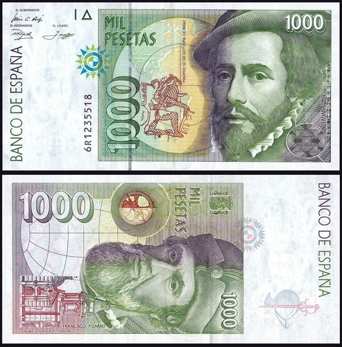 Facsimil billete 1000 pesetas - billete,