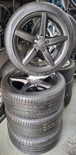 4 RUOTE X AUDI A4 A5 - CERCHI 18" ANTRACITE + GOMME 225/50/18 USATE