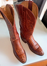 Stivali Pelle Coccodrillo Texano Cowboy Boots VINTAGE WESTERN CAYMAN GENUINE