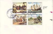 1992 ITALIA Usa Colombo blocco FDC Congiunta Gemella con Italia.5
