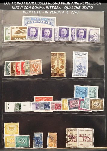 Lotto francobollo regno - francobollo, di