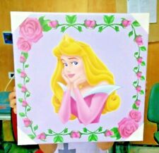 Quadro Canvas 40x40 Cm Principessa Aurora La Bella Addormentata Quadretto Bimbi