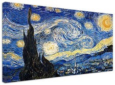 Quadro Moderno Van Gogh Notte