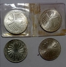 monete argento lotto di 4