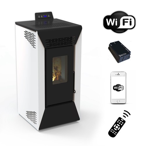 Stufa pellet wifi courmayeur - a,