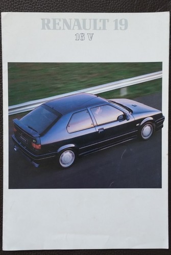 Brochure renault 16v fase 1 - brochure,
