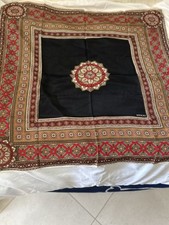 Foulard di  seta vintage Nero E    Rosso.  Adolfo