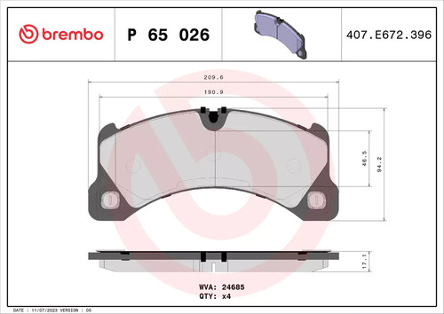Kit pastiglie freno - , anteriore