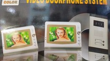 KIT VIDEOCITOFONO BIFAMILIARE 2 MONITOR LCD 7" COLORI VIDEO E FOTO