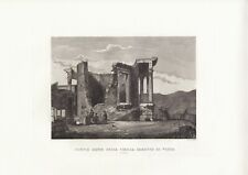 TIVOLI, TEMPIO DELLA SIBILLA , di  MOSCHETTI ,grande incisione-rame, 1855