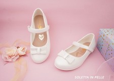 BALLERINE bimba (31-36) bianche con cinturino classiche eleganti cerimonia