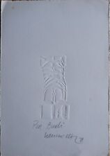 Berrocal Miguel Ortiz calcografia "MINI DAVID" 1971 34x24 firmato con dedica