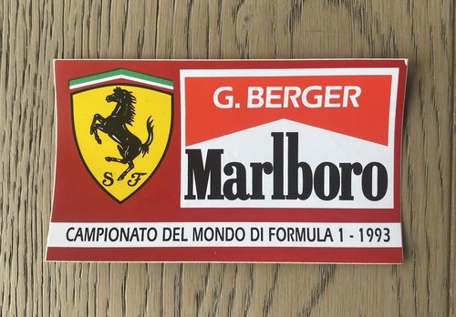 Adesivo marlboro gerard berger - marlboro,