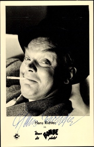 Cartolina attore hans richter - cartolina,