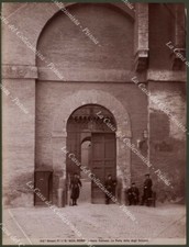 ROMA. Palazzo Vaticano. La Porta detta degli Svizzeri. Foto originale, fine 1800