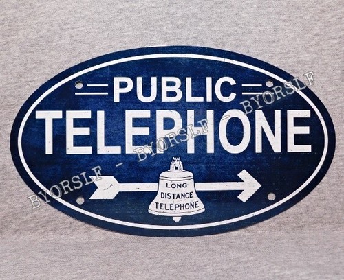 Insegna metallo telefono - insegna,