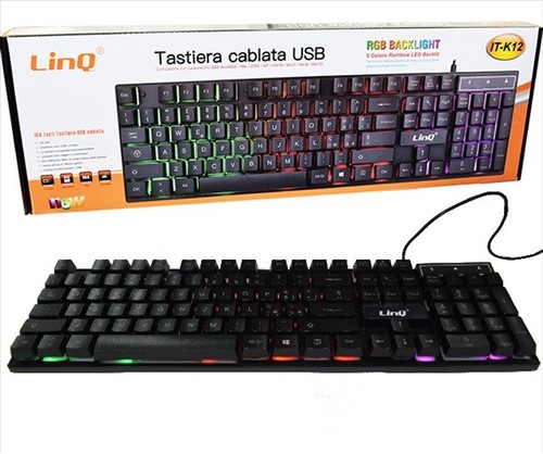 Tastiera membrana gaming rgb - a,