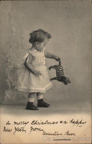 Cartolina antica bambina con