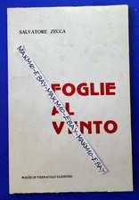 🔵 LIBRO SALVATORE ZECCA FOGLIE AL VENTO POESIE IN VERNACOLO UGENTO SALENTO 😂
