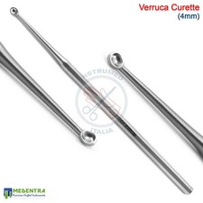 Dermatologia Curette per Verruca Trattamento della Pelle Podologia Strumenti 4mm