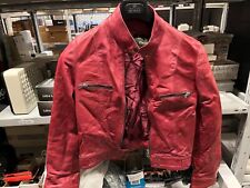 Giacca in Pelle Rossa corta