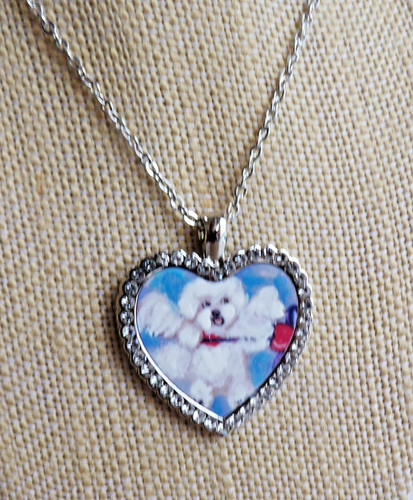 Ciondolo angelo frise bichon - ciondolo,