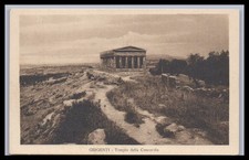 Cartolina Girgenti / Tempio della Concordia - Italia