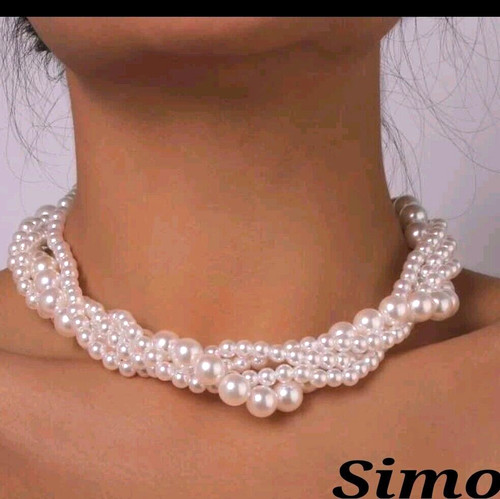 Collana donna simil perle - collana,