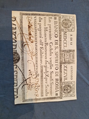 Cedola scudi 1786 stato - scudi,