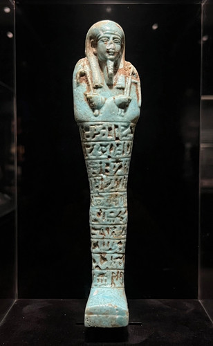 Ushabti turchese smaltato