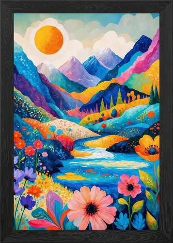 Quadro vibrante valle - , di