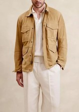 Giacca pelle cammello marrone