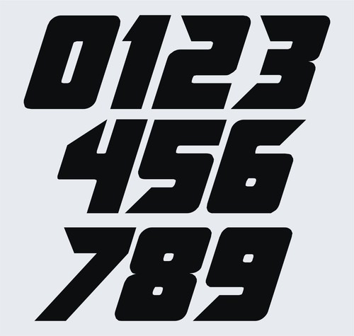 Adesivi numeri gara moto - numeri,