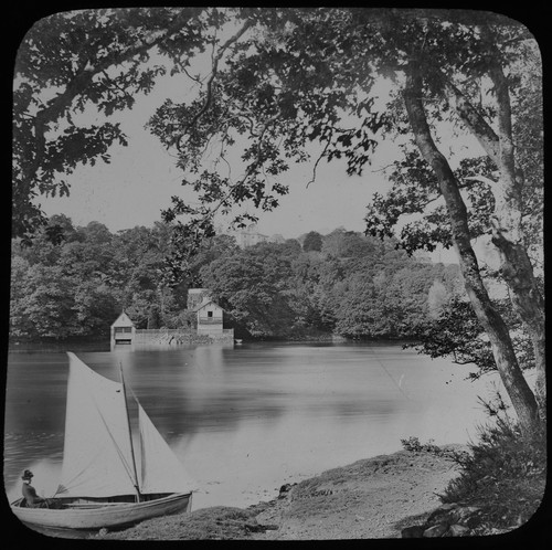 Antique magic lantern slide - magic,